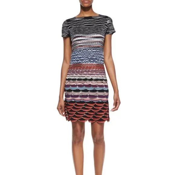 Missoni | Dresses | Missoni Pf4 Black Spacedye And Scalloped Crochet Knit  Dress | Poshmark